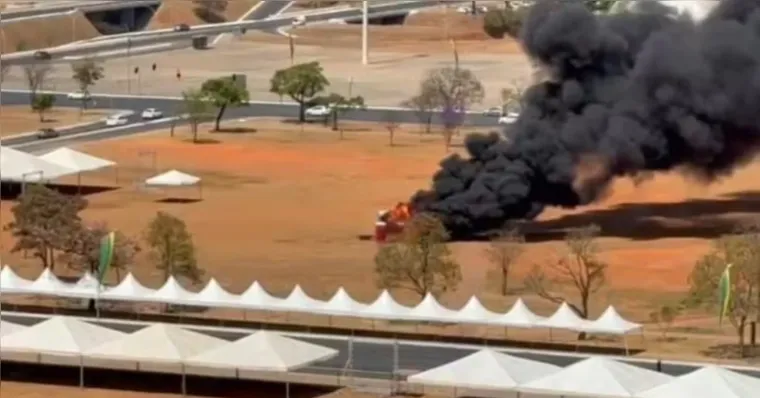 Imagem ilustrativa da notícia Incêndio atinge banheiros químicos próximos ao STF