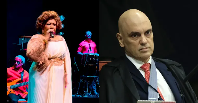 Imagem ilustrativa da notícia Alcione homenageia Alexandre de Moraes em show em Brasília 