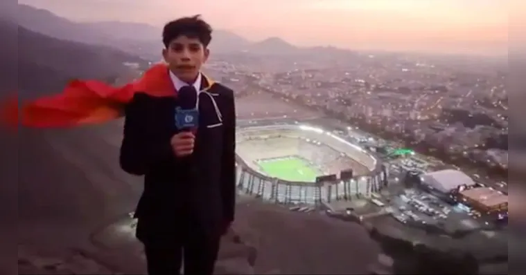 Imagem ilustrativa da notícia Adolescente viraliza ao narrar final da Libertadores em cima de montanha