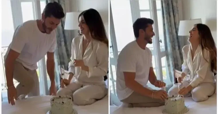 Imagem ilustrativa da notícia Camila Queiroz e Klebber Toledo revelam sexo do 1º filho
