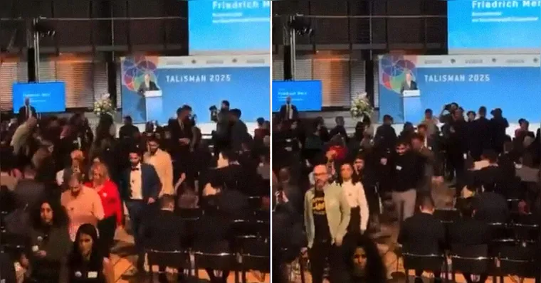 Imagem ilustrativa da notícia Plateia deixa evento antes de discurso de chanceler alemão