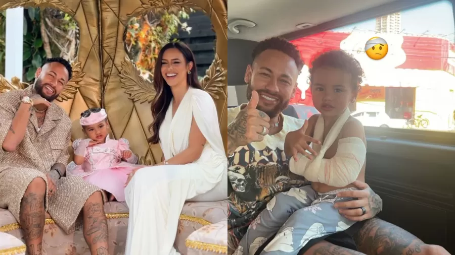Filha de Neymar e Bruna sofre acidente e é levada para o hospital