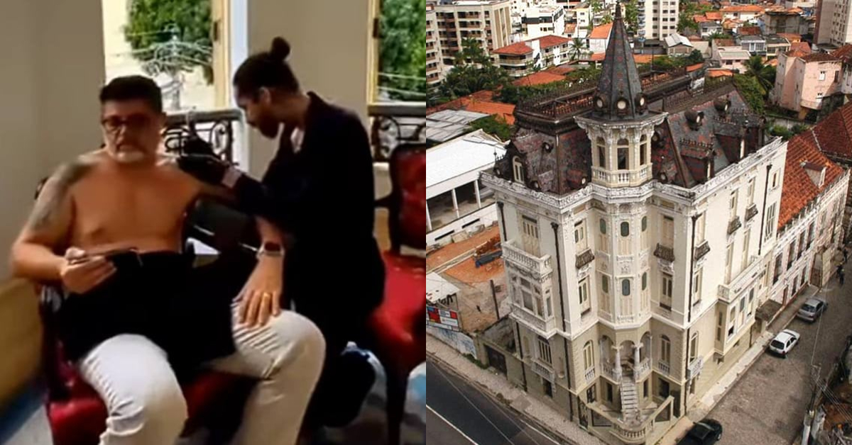 O Palacete Bolonha foi feito de estúdio de tatuagem