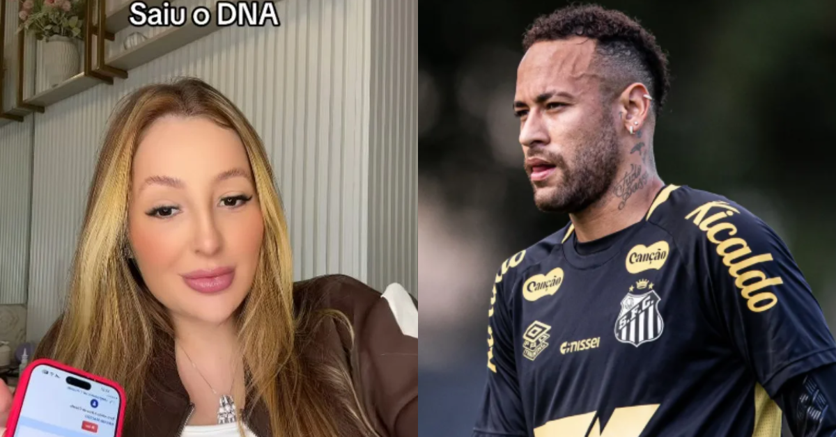 Grávida, modelo que teve affair com Neymar exibe exame de DNA