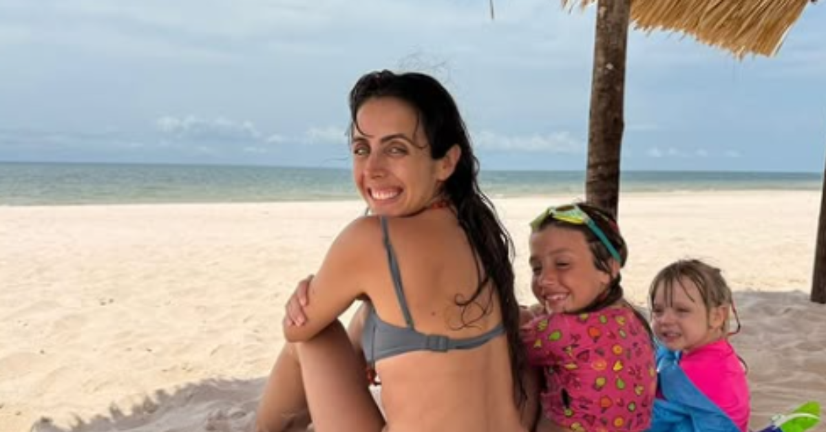 Esposa de Gregorio Duvivier refaz foto em Alter do Chão, no Pará