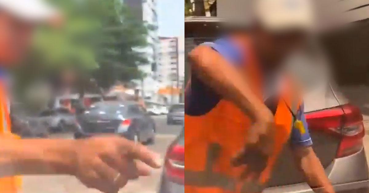 VÍDEO: Flanelinha ameaça e chuta carro de mulher em Belém