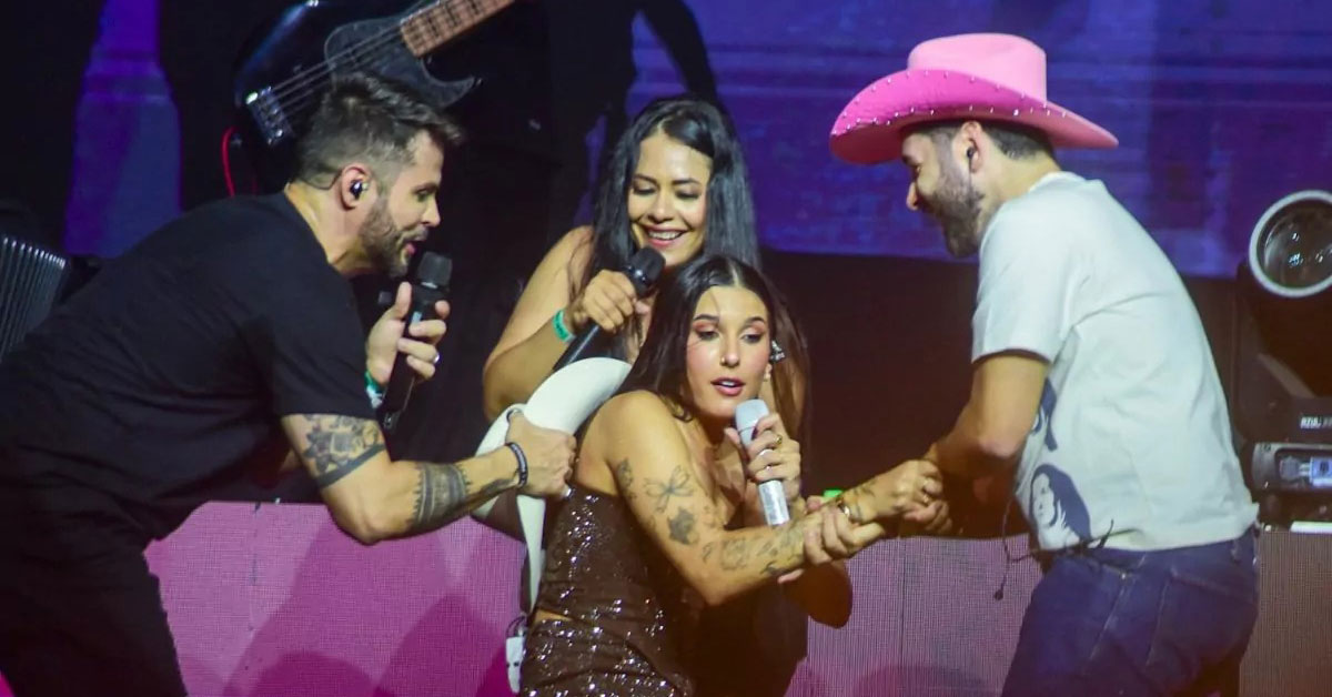 Ana Castela é derrubada durante show e Zé Felipe presencial