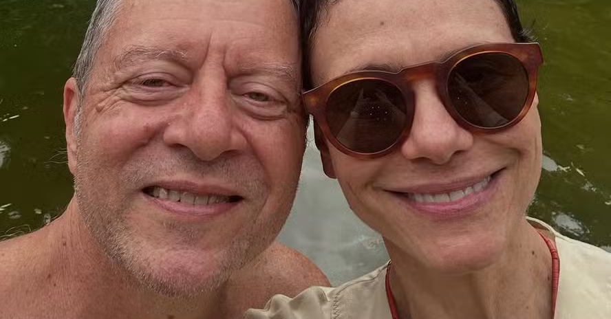 Tia Celina de 'Vale Tudo', curte férias em Belém com o marido
