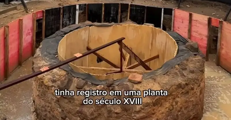 Poço de 300 anos é encontrado no centro histórico de Belém