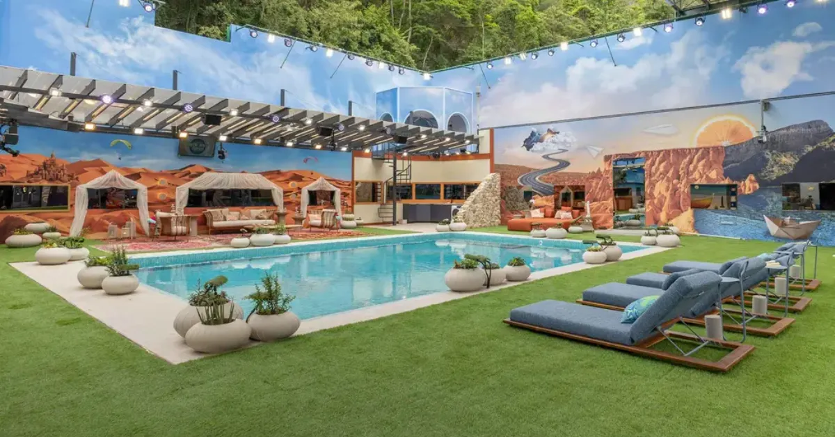 Gramado da casa, onde o Botão Misterioso promete movimentar o jogo no BBB 26.