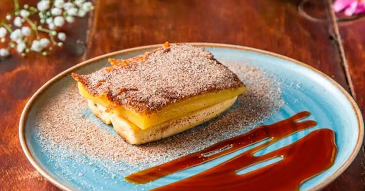 Cartola feita com banana, queijo e mel