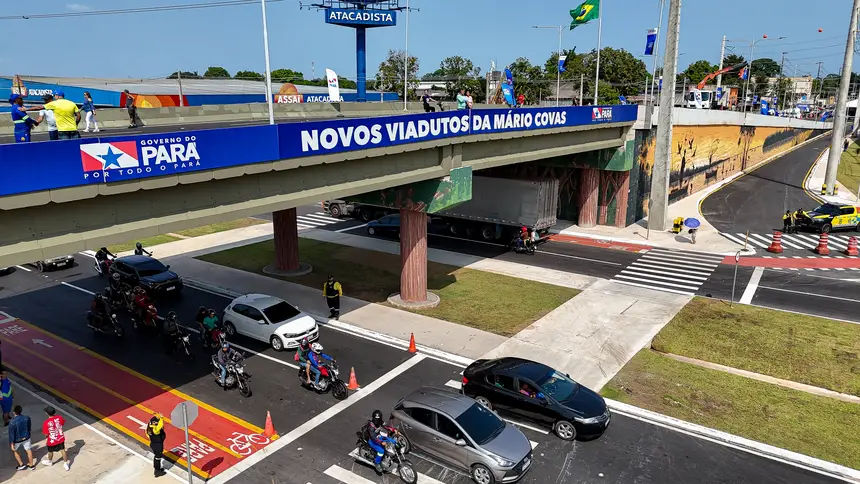 Ao todo, o Governo do Pará entregou 5 nos viadutos em 2 anos.