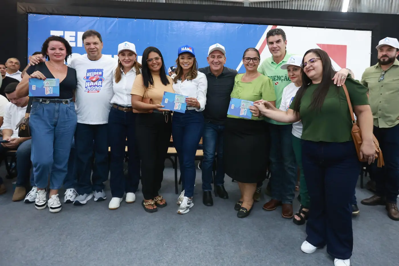 O governador Helder Barbalho e a vice Hana Ghassan estiveram presentes no evento.