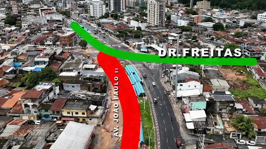 A partir desta segunda-feira (9), o trânsito nas avenidas Avenida João Paulo II e Avenida Cosme e Damião terá interdições no sentido de saída de Belém.