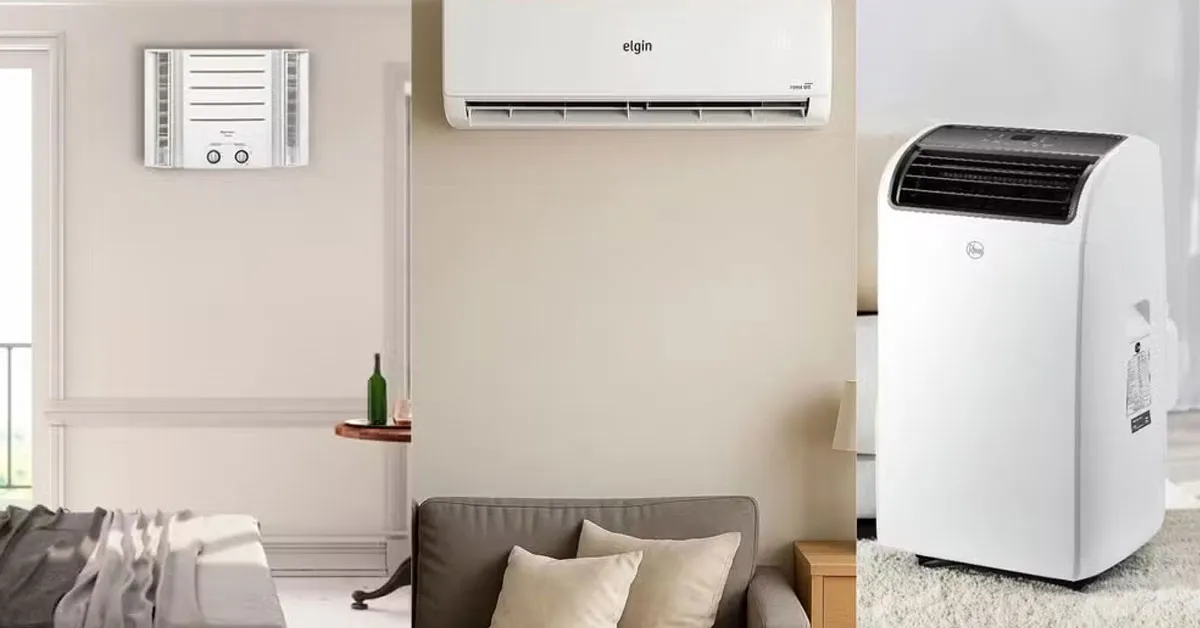 Modelo de janela, modelo split e modelo portátil