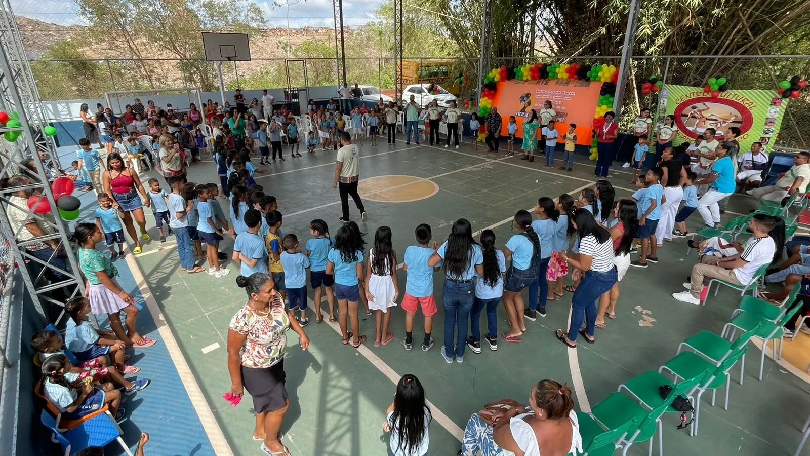 Escola Municipal Santana do Aurá, uma das unidades que passam a ofertar o tempo integral.