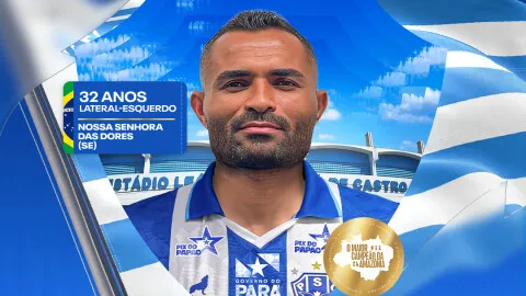 Lateral-esquerdo Luciano Taboca, de 32 anos, que se destacou pelo Cametá no Campeonato Paraense 2026.