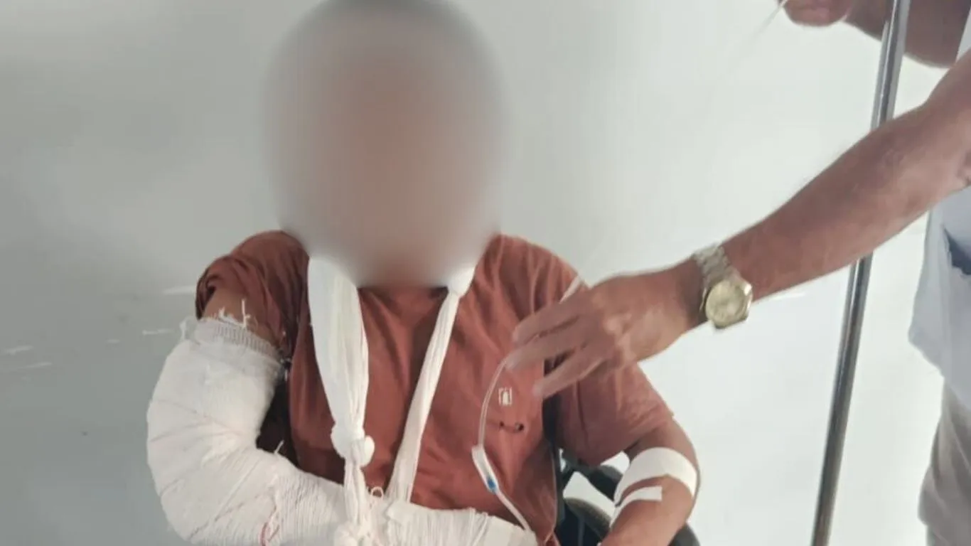 Com o impacto da queda, o homem sofreu ferimentos graves