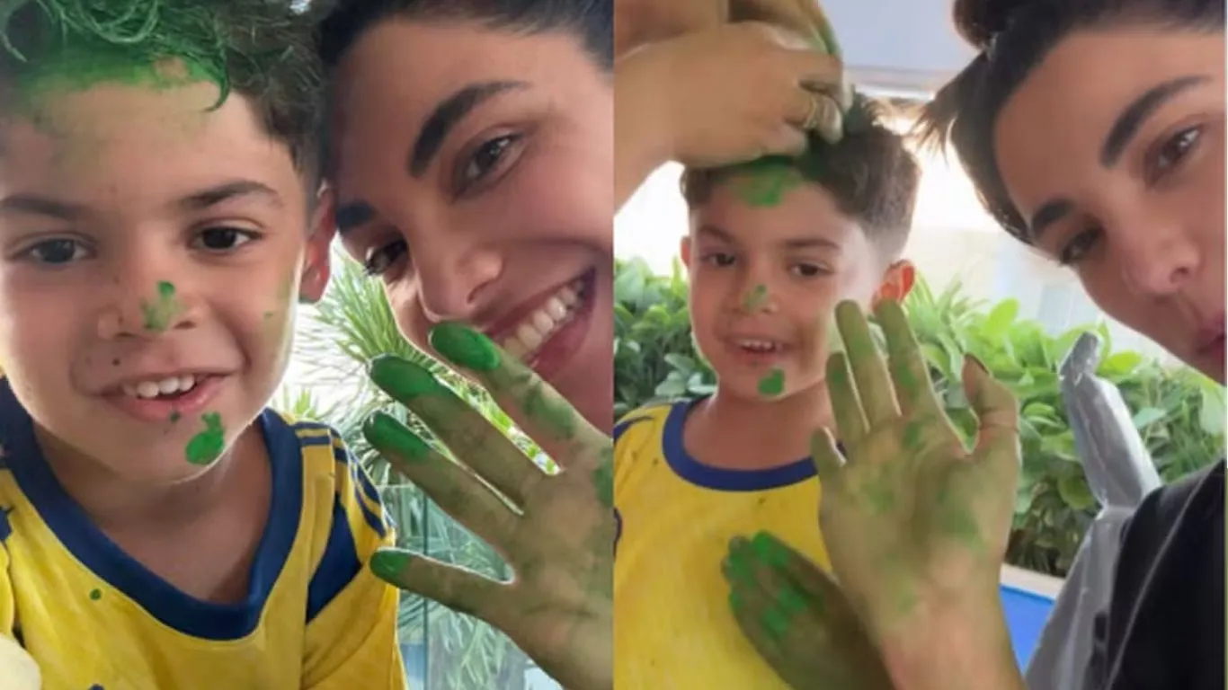 Desde o início do namoro, a influenciadora compartilha momentos da rotina com Léo