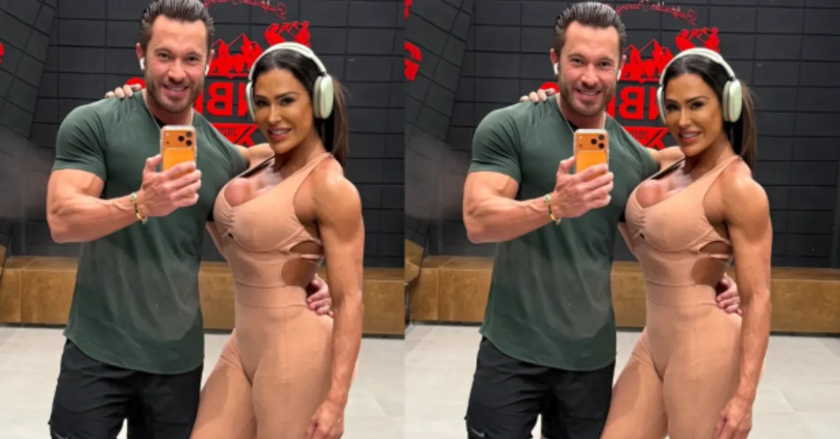 Gracyanne Barbosa e Gabriel Cardoso surgem abraçados durante treino em academia e levantam suspeitas de romance assumido.