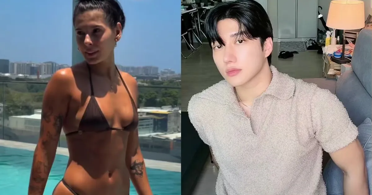 Solteira, Ana Castela publica vídeo de biquíni e recebe cantada de influenciador coreano nos comentários.