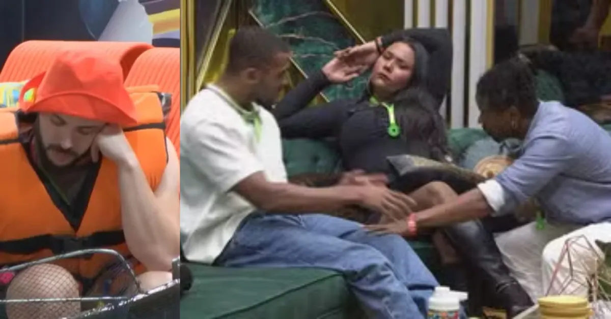 Brothers conversam na área externa após a formação do primeiro Paredão do BBB 26.