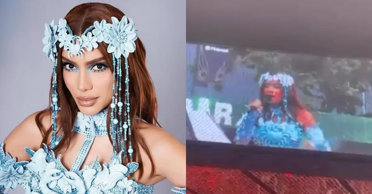 Anitta interrompe show de pré-Carnaval no Riocentro para alertar público sobre furtos e criticar criminosos.