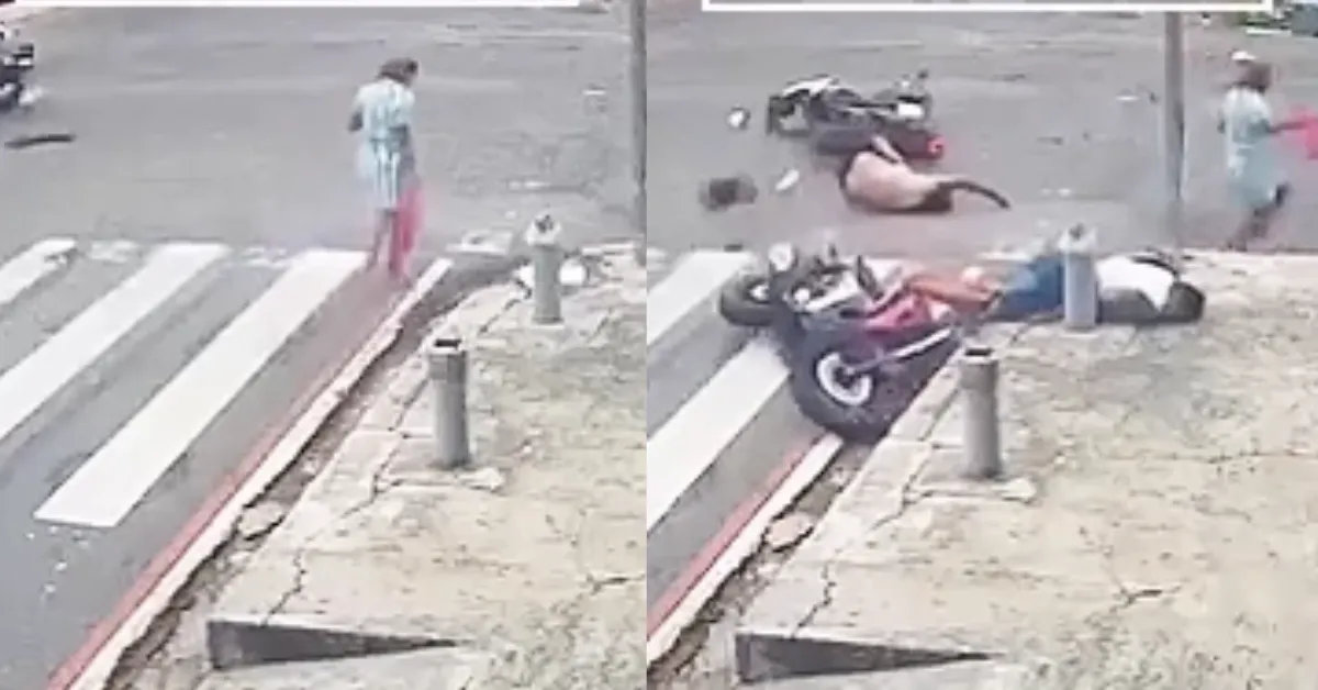 Acidente quase resulta em uma tragédia maior.