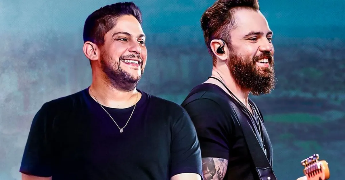 Jorge e Mateus durante apresentação da turnê que celebra 21 anos de carreira; dupla anunciou uma pausa após o encerramento dos shows.