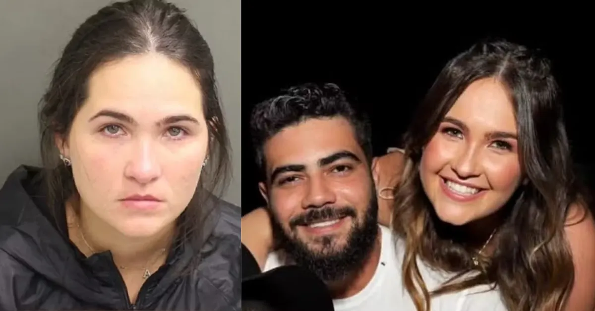 Amanda Vasconcelos, empresária e esposa do cantor Henrique, foi presa em Orlando, na Flórida, após ocorrência envolvendo abordagem policial.