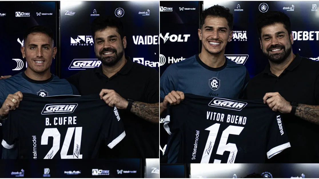 Cufré e Vitor Bueno fazem parte do grupo de reforços contratados pelo Remo para a temporada