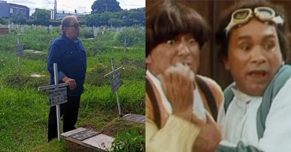 Dedé Santana visita túmulo de Zacarias em Sete Lagoas, relembrando a importância cultural do humorista e a conexão com Os Trapalhões.