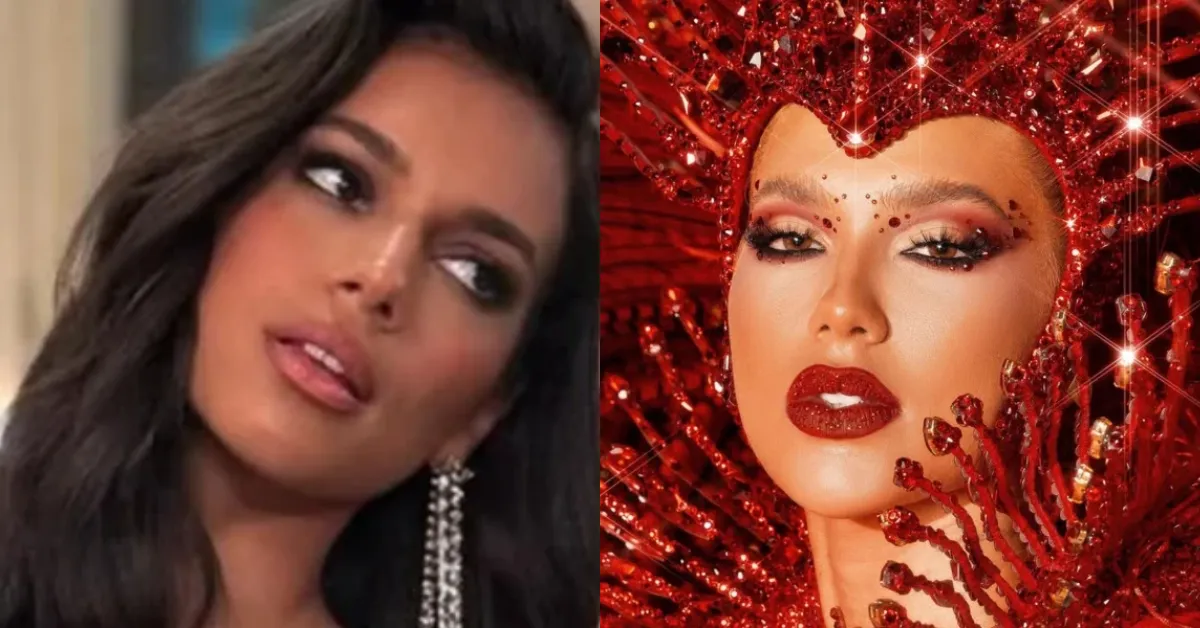 Alane compartilhou um vídeo em seus perfis de redes sociais no qual exibe curativos nos ombros. A peça, já na fantasia de Virginia, precisou ser retirada por conta do peso.