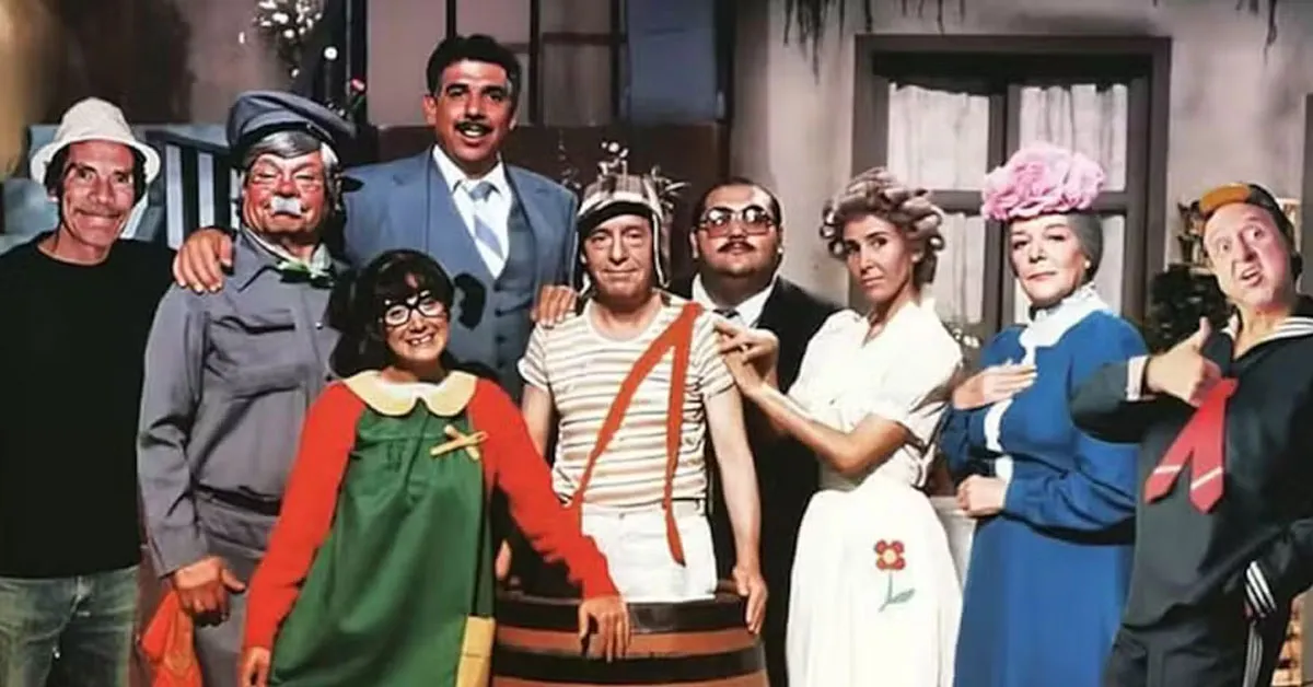 O elenco de Chaves.