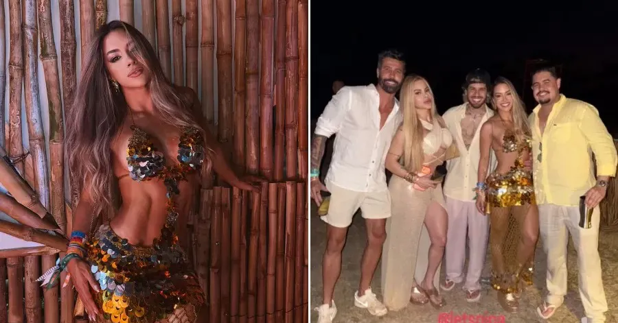 Durante a festa, Zé Felipe foi visto em fotos ao lado de uma loira que chamou a atenção dos fãs