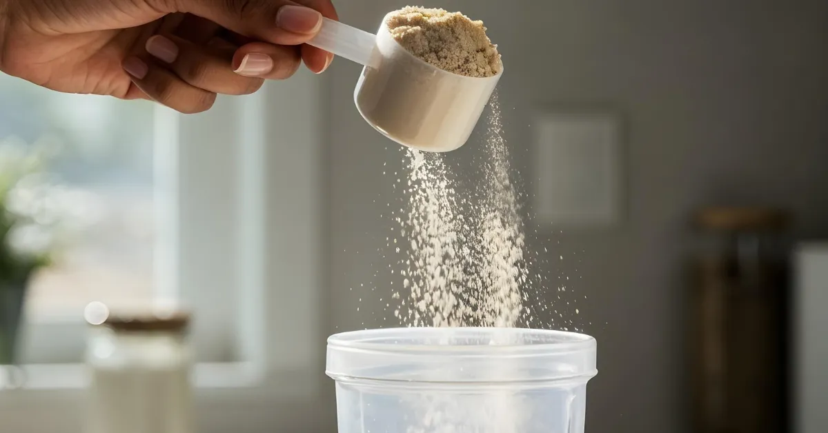 O whey protein é uma proteína obtida do soro do leite e utilizada como suplemento alimentar por conter aminoácidos essenciais e rápida absorção pelo organismo.