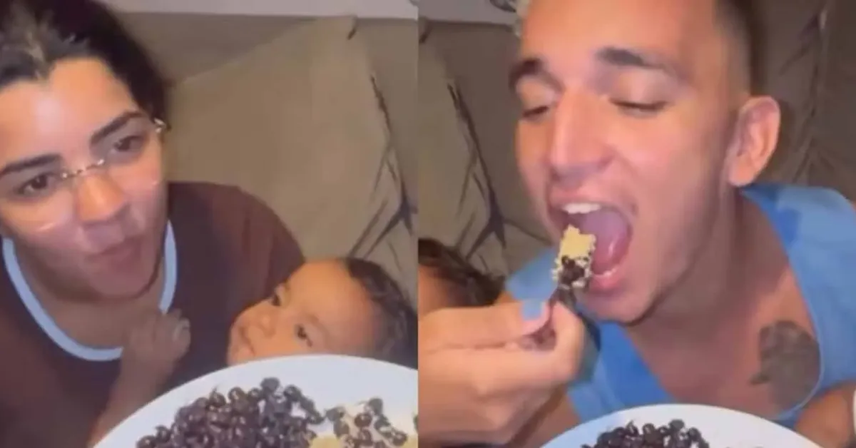 O cantor provou o prato com a esposa, Ary Meirelle