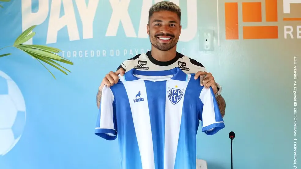 Marcinho se apresenta como novo reforço do Paysandu e promete empenho em busca de vitórias