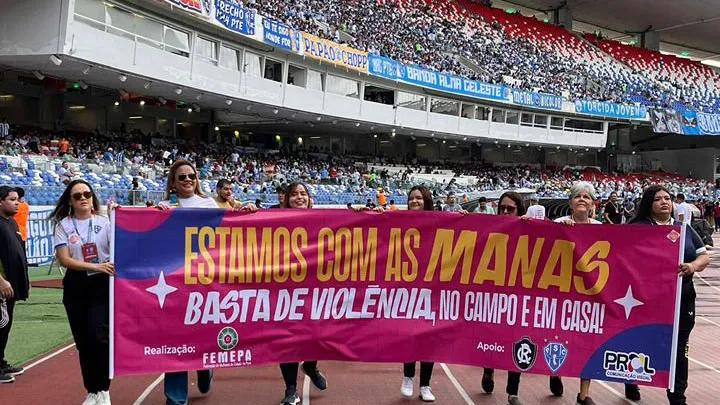 Clássico Re-Pa de 2026 promove conscientização sobre violência contra a mulher com ações educativas no Mangueirão
