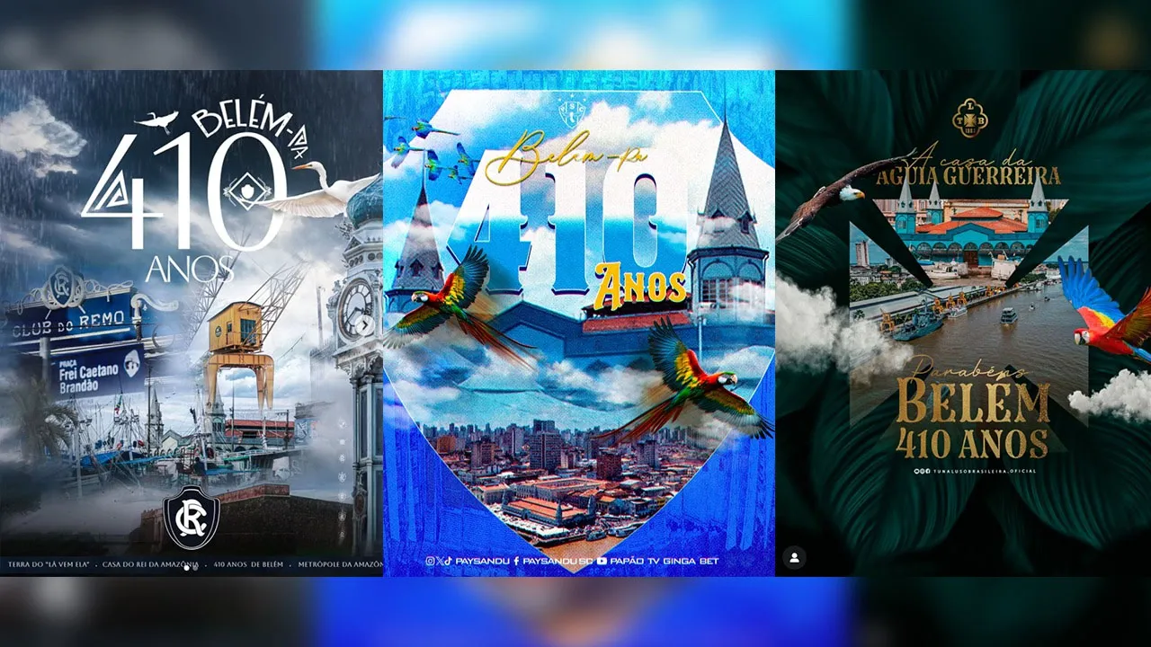 Leão, Papão e Águia prestigiam os 410 anos de Belém com homenagens especiais