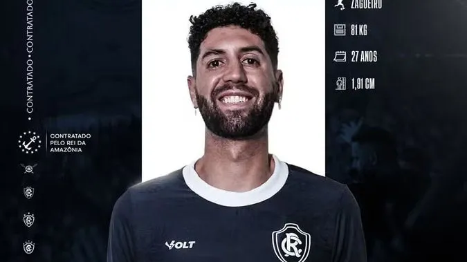 Clube do Remo anuncia a contratação do zagueiro Léo Andrade para 2026