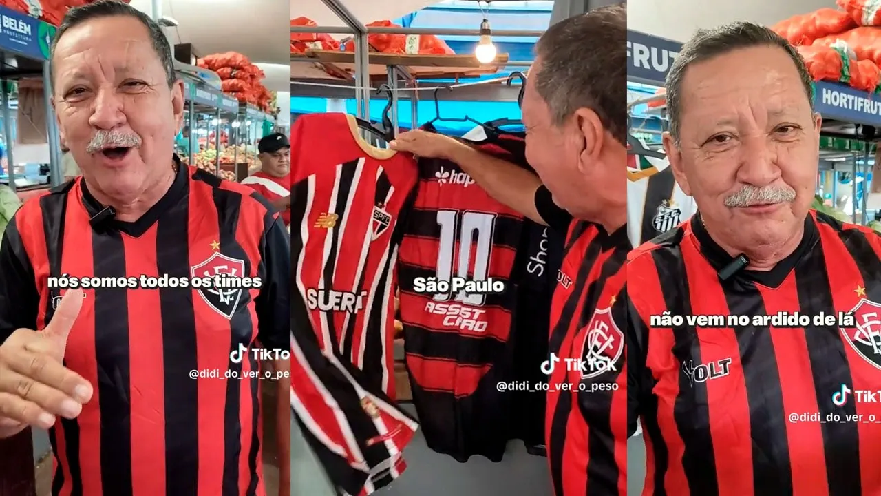 Didi do Ver-o-Peso, torcedor do Paysandu, provoca o Remo com humor e criatividade