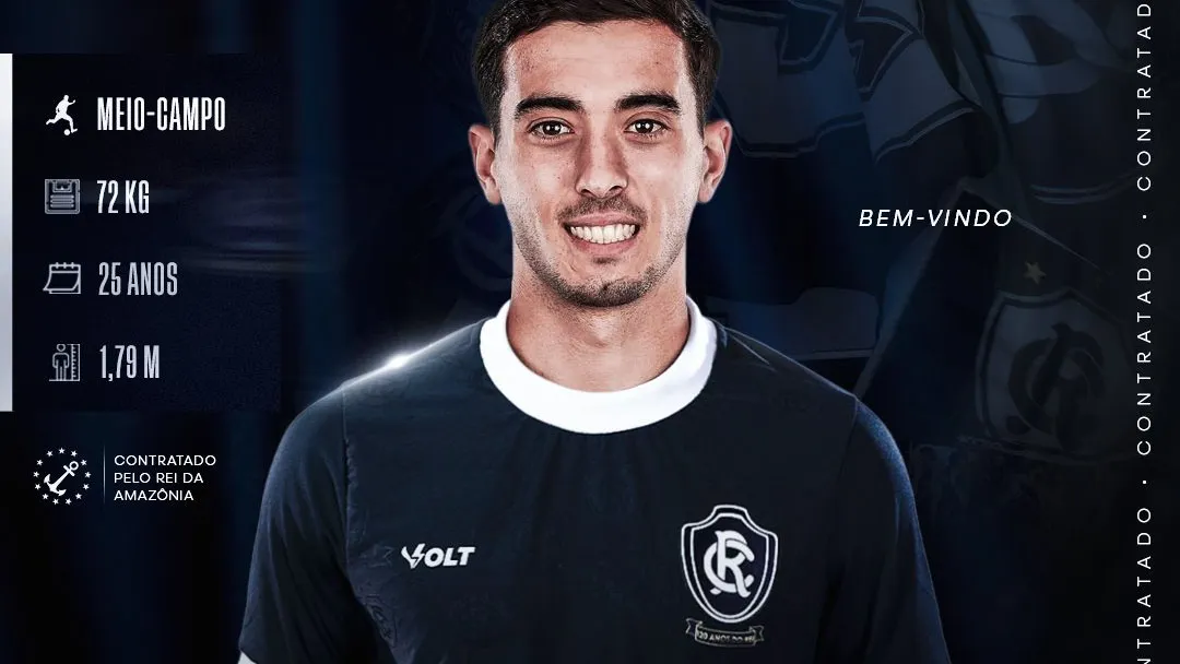 Clube do Remo anuncia a contratação do meio-campista uruguaio Franco Catarozzi para a temporada