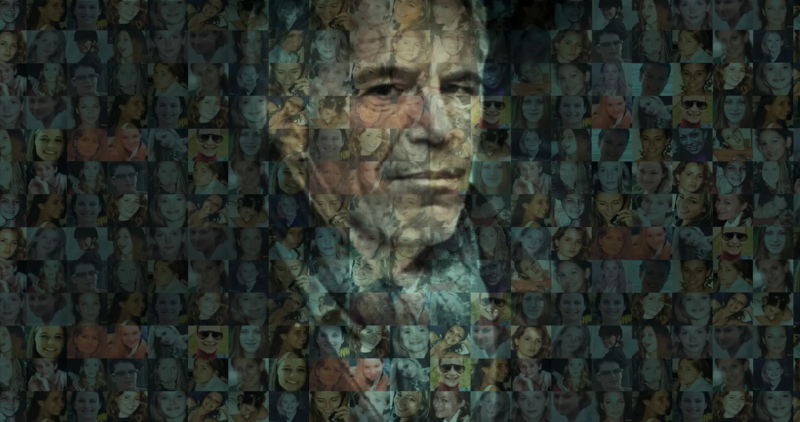 O material inclui diversas imagens de Epstein com personalidades conhecidas.