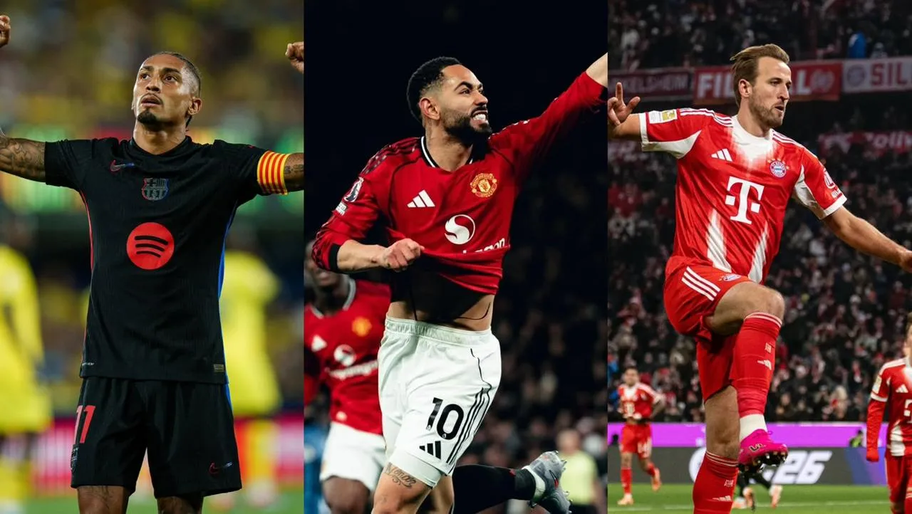 Os gigantes mundiais Barcelona, Manchester United e Bayern de Munique entram em campo neste domingo na disputa de seus campeonatos nacionais.