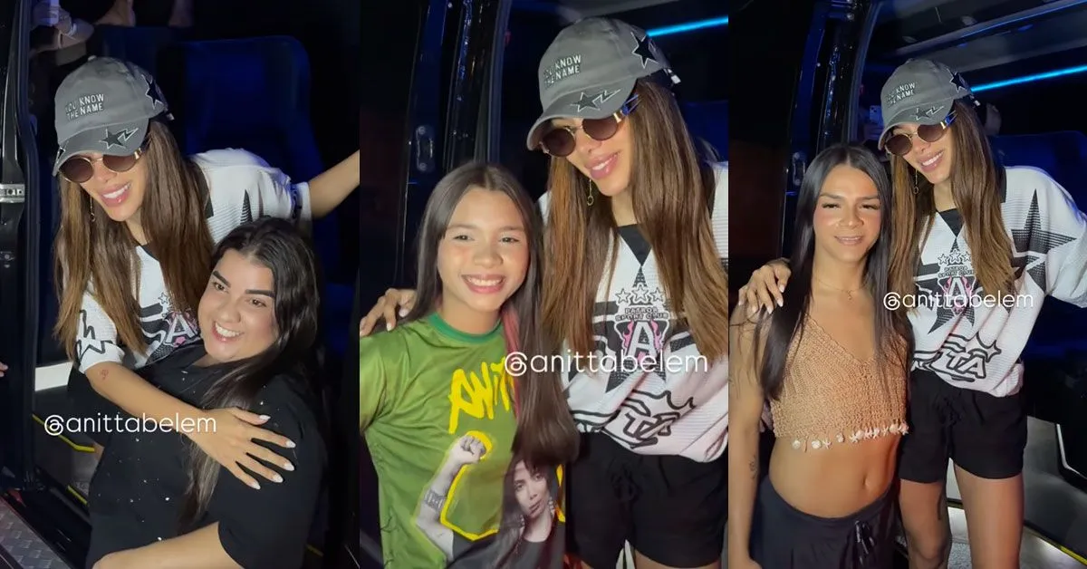 Anitta recebeu fãs ao desembarcar em Belém.
