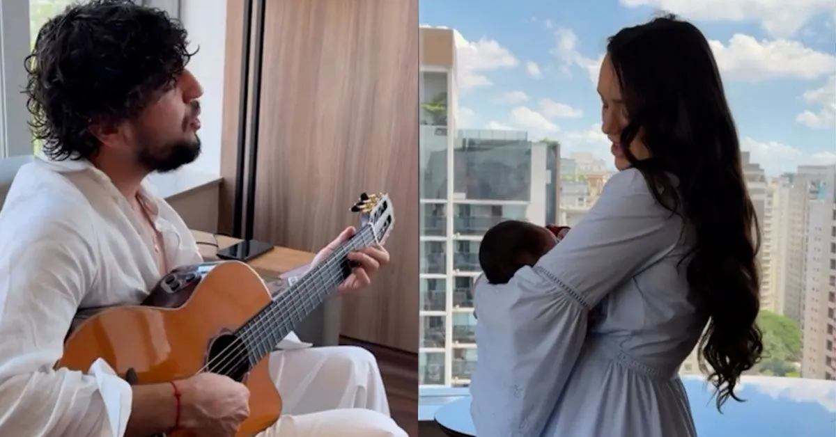 O casal deixou a maternidade na última sexta-feira (9), trazendo a bebê para casa e compartilhando a alegria com os fãs.