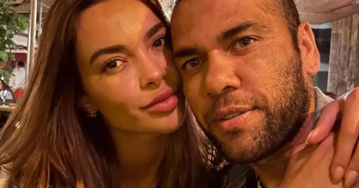 Daniel Alves e a esposa Joana.