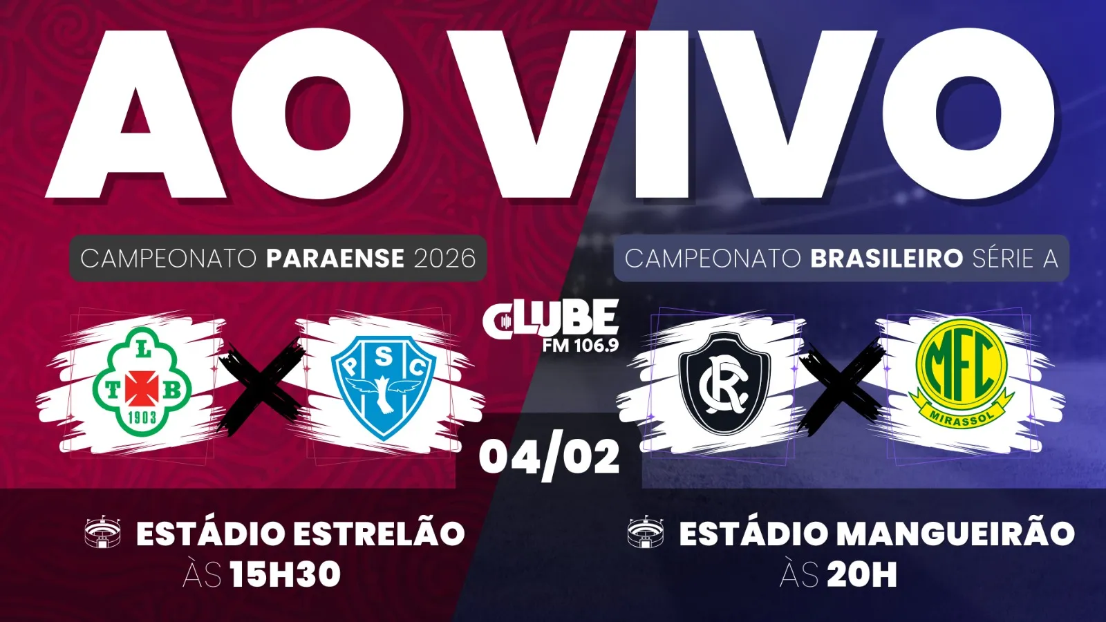 Papão e Lusa se enfrentam no primeiro clássico do Parazão 2026