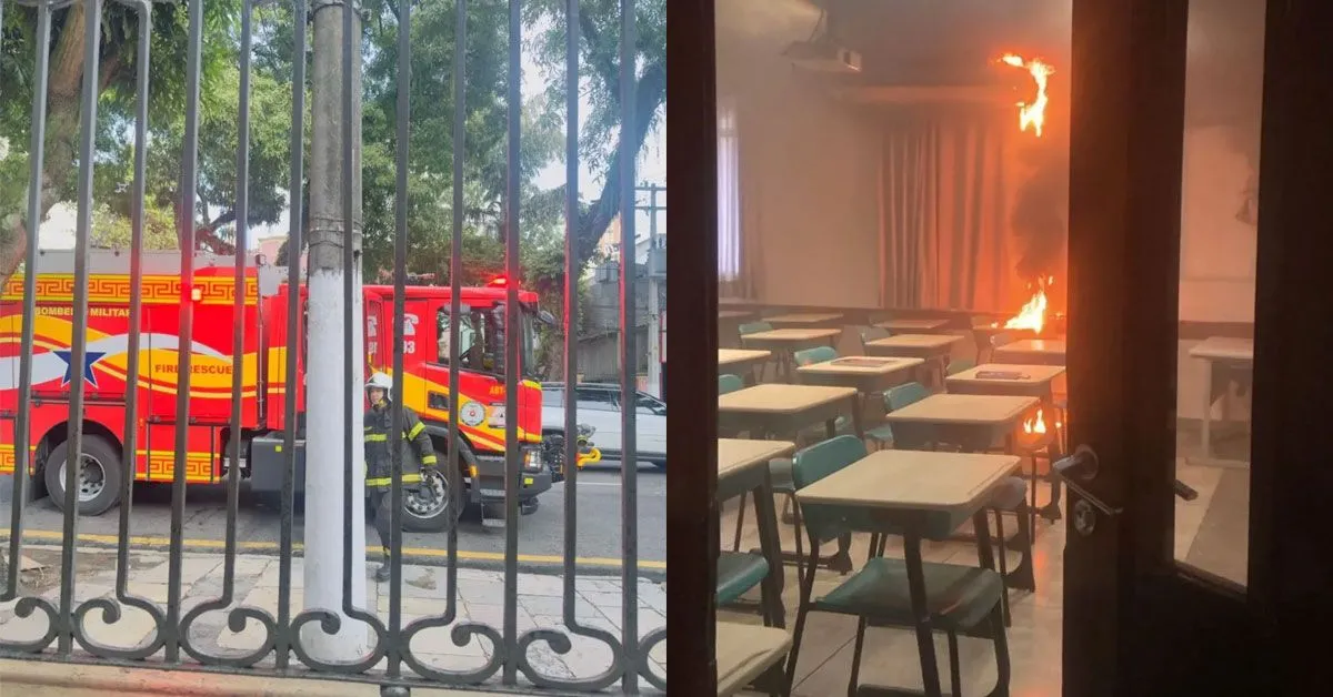 O caso foi registrado em uma das salas de aula do Colégio Marista Nossa Senhora de Nazaré, localizado na avenida Nazaré
